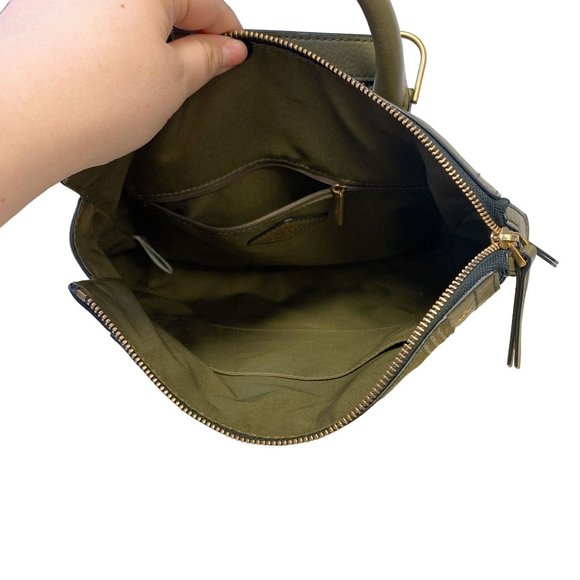 * Fossil Green Leather Purse Backpack - Picture 5 of 6